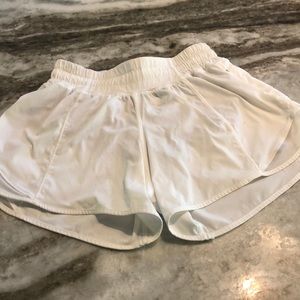 White Lululemon Hotty Hot Shorts Size 2